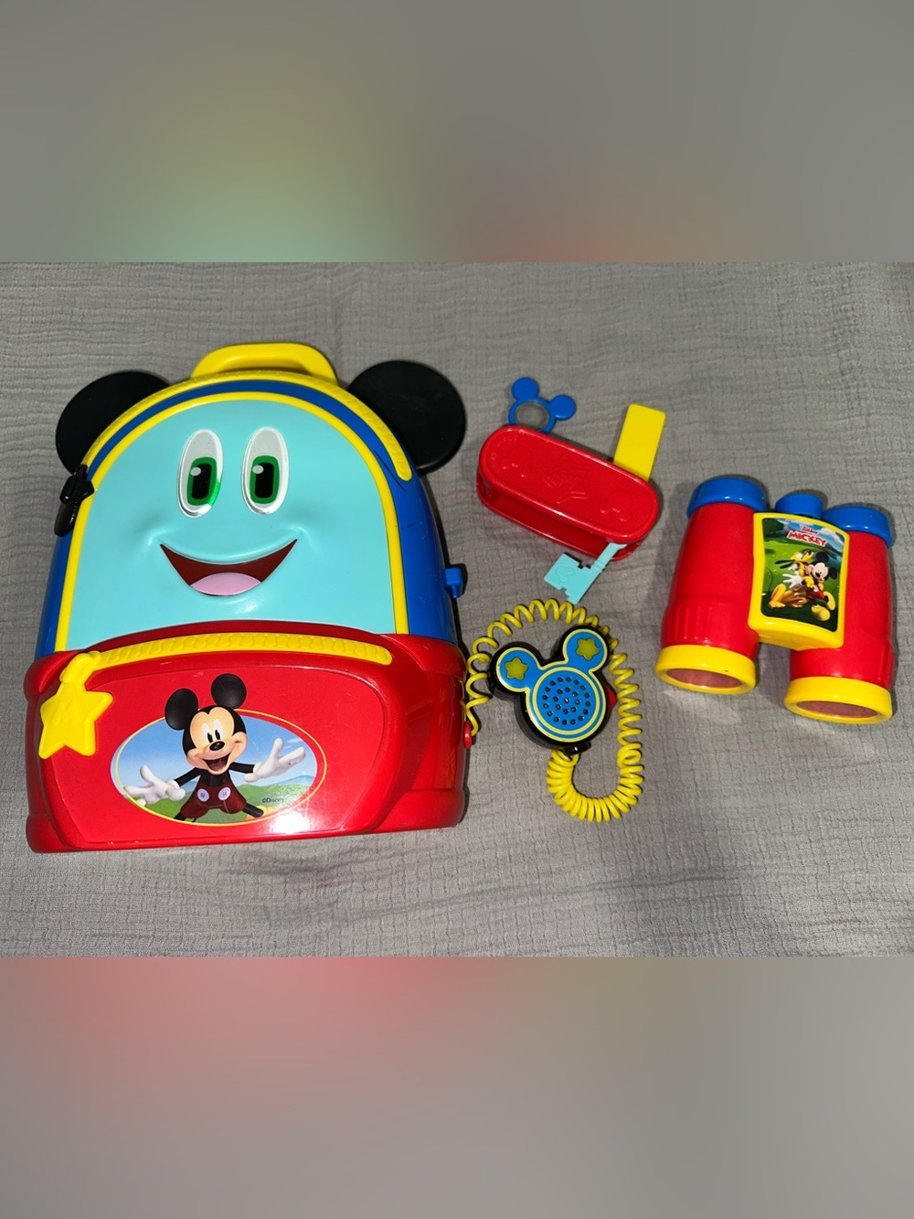 Disney Mickey Mouse Blue, Red & Yellow Interactive Toy Backpack